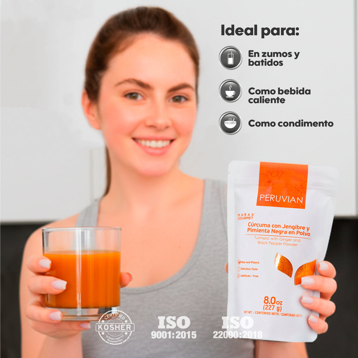 Cúrcuma con Jengibre y Pimienta Negra-Bolsa x 227 g