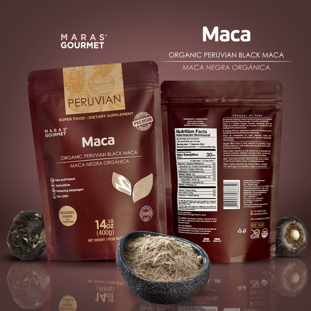 Maca Negra Orgánica Gelatinizada - Doypack - 400g