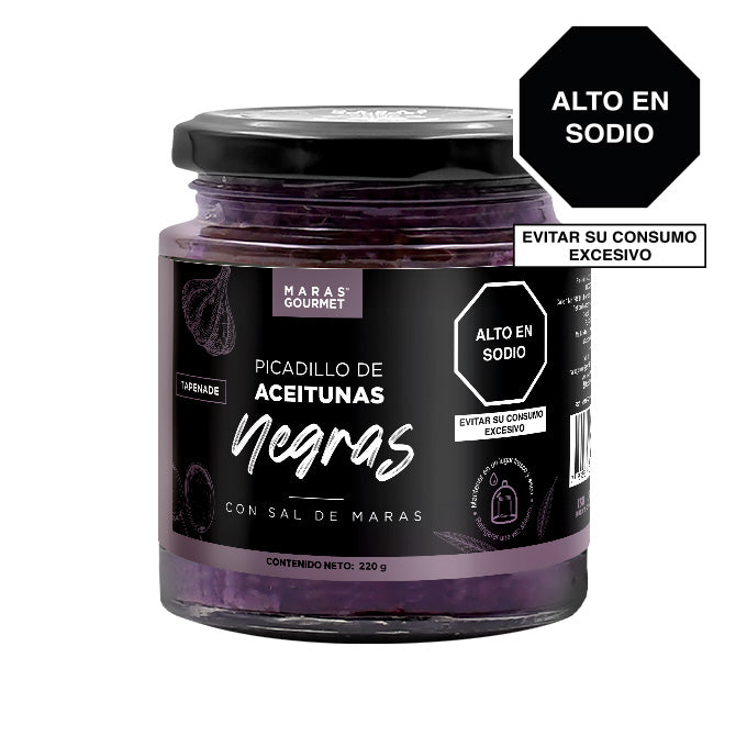 Picadillo de Aceitunas Negras con Sal de Maras