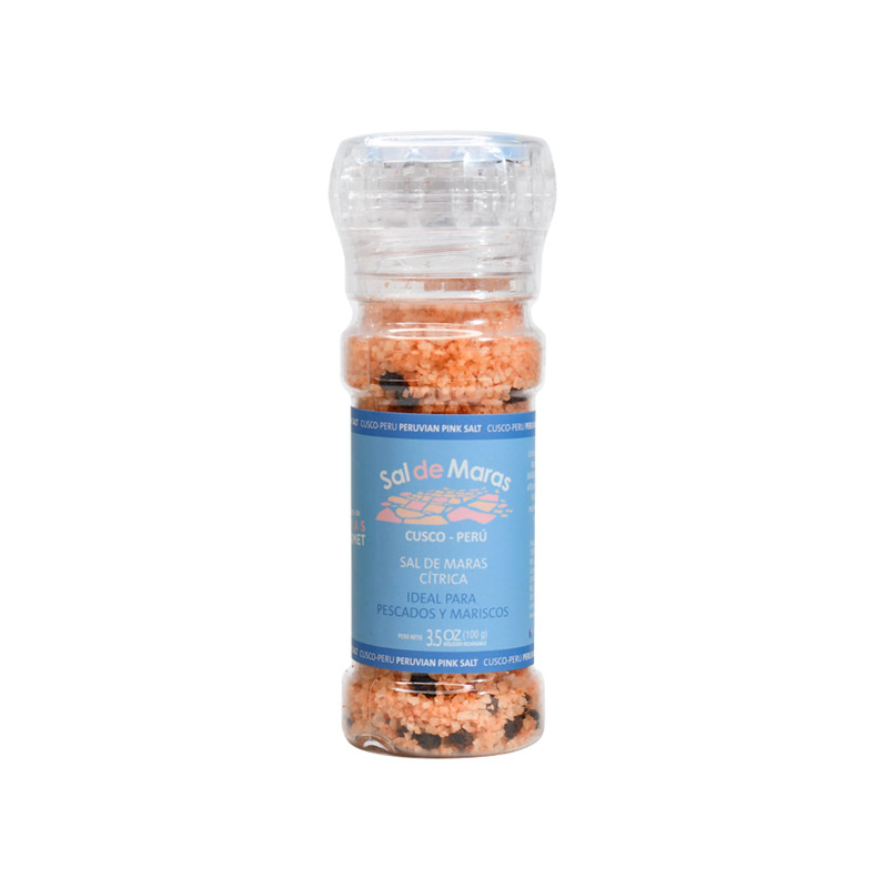 Peruvian Pink Salt Citric - Refillable Grinder 3.5 oz